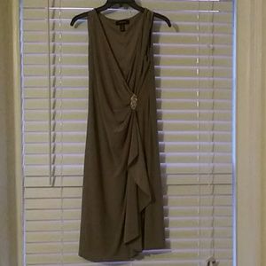 Brown Midi sleeveless dress size 6